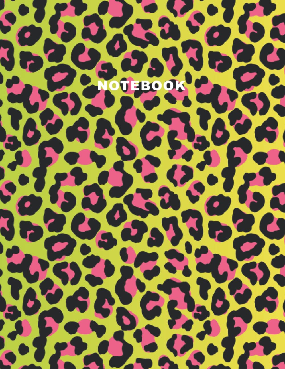 Notebook: Leopard Notebook Pink and Green Leopard Print Composition Journal, Leopard Print Notebook
