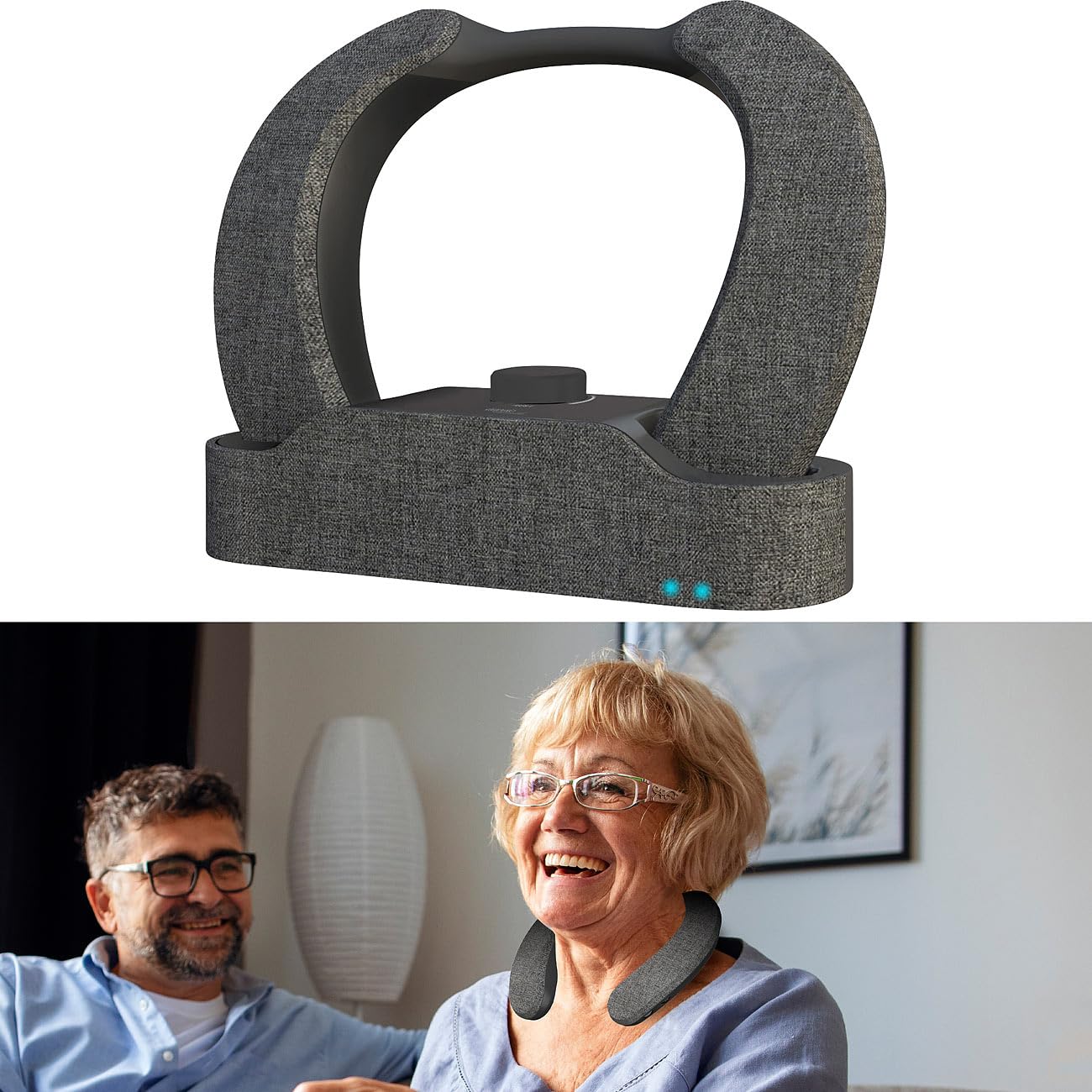 auvisio apparecchio acustico: Amplificatore TV con cuffie wireless e altoparlante da collo, Conversazioni durante l'uso, alto comfort di indossamento (altoparlante TV, da collo wireless, CD)