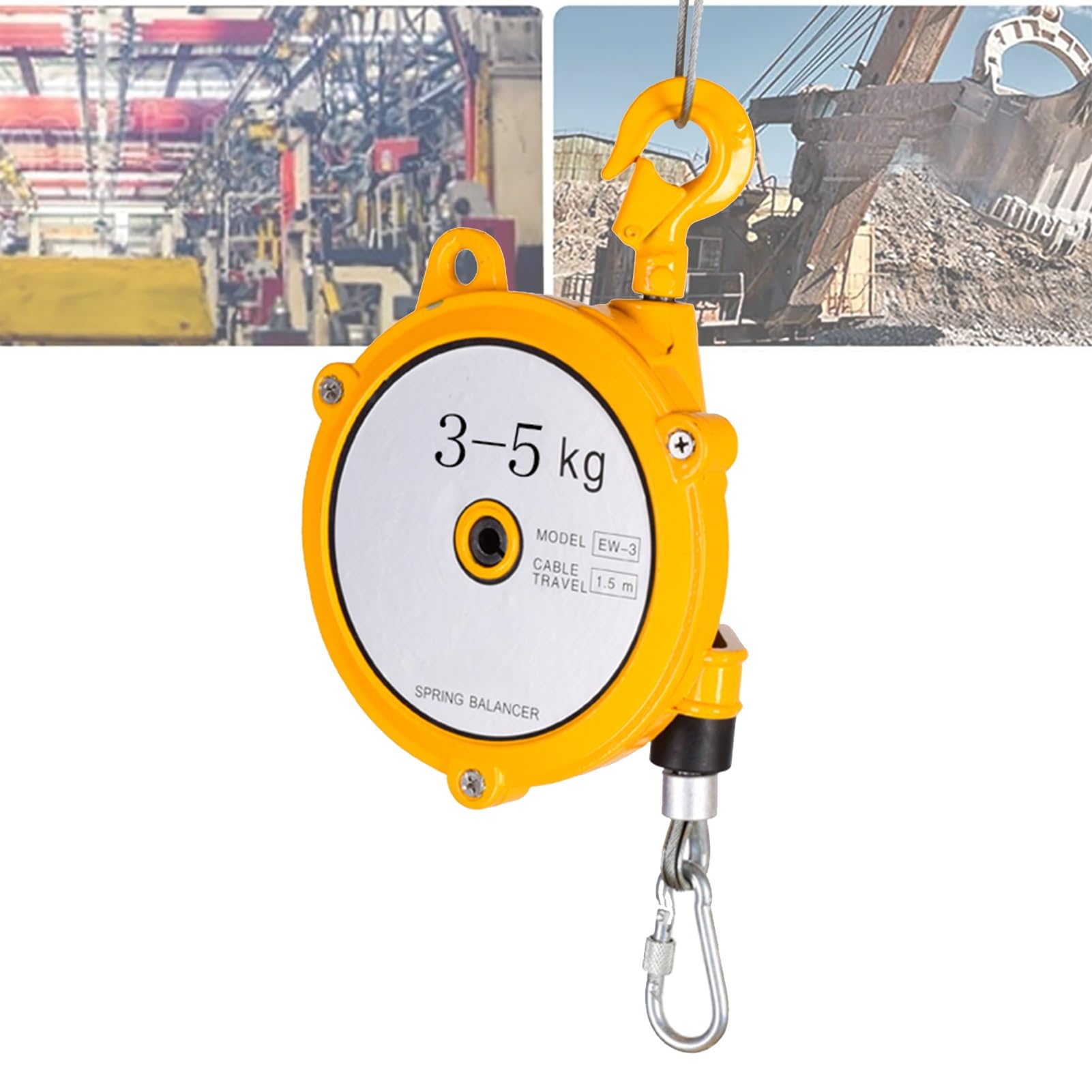 WEKONUMEX Retractable Spring Balancer, Spring Balancer 1.5m Retractable Self-Locking Multiple Weight Capacities(3-5kg)