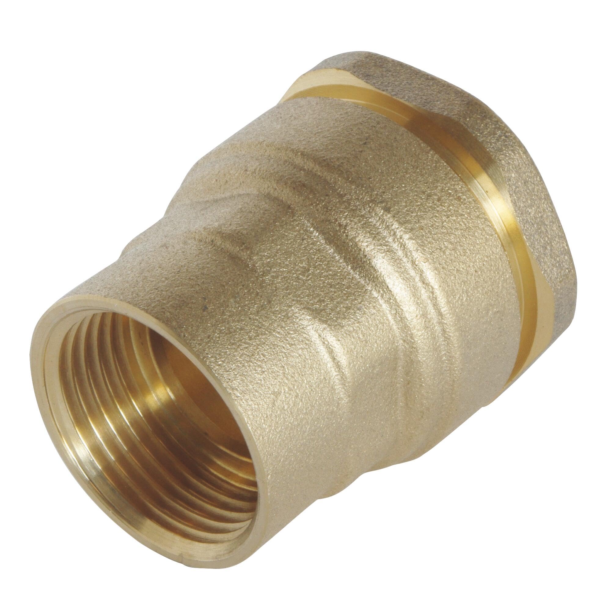 SOMATHERM FOR YOU Raccord laiton droit pour tube PE Ø20 mm - Femelle 3/4' - Sens unique de montage