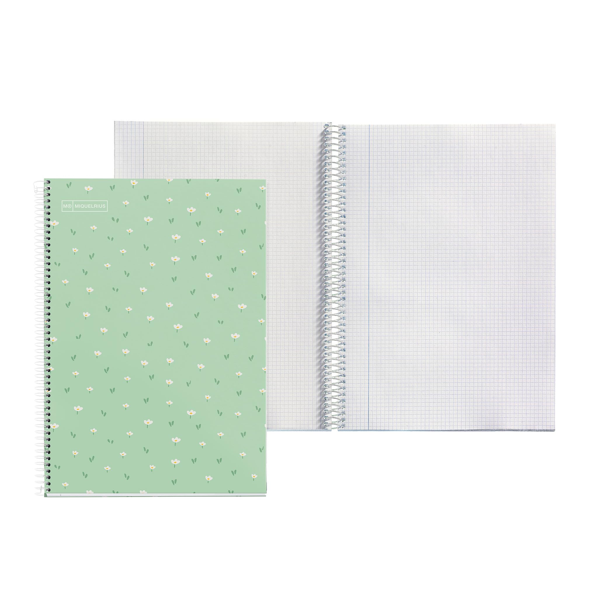 Miquelrius, School Notebook 4x4mm, Folio Size (215 x 309 mm), 80 Sheets of 90 g/m², 4x4 mm Grid with Margin, Spiral Binding - Image 3
