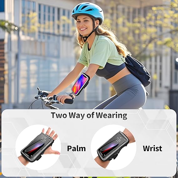 Wristband Phone Holder for Running, Forearm Armbands, Running Armband with Card Slot for iPhone Pro Max Plus (16/15/14/13/12/11/X/XR), for Galaxy S24/S10, Cell Phone Holder Up to 7.0'' Phone