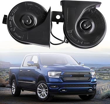 Horn Assembly with Bracket Compatible with 2014 2015 2016 2017 RAM 1500 2500 3500 Dual Horn Replacement 68229241AA