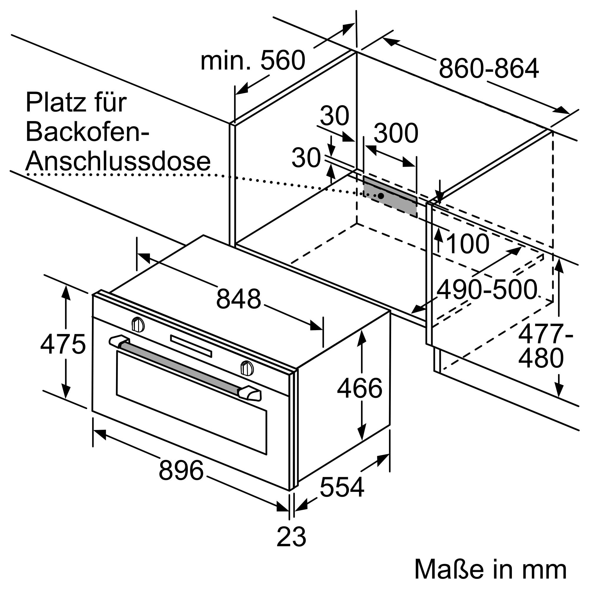 Siemens iQ500 VB558C0S0 Backofen Elektro Einbau 90 cm Heißluft Digital Display Edelstahl A+