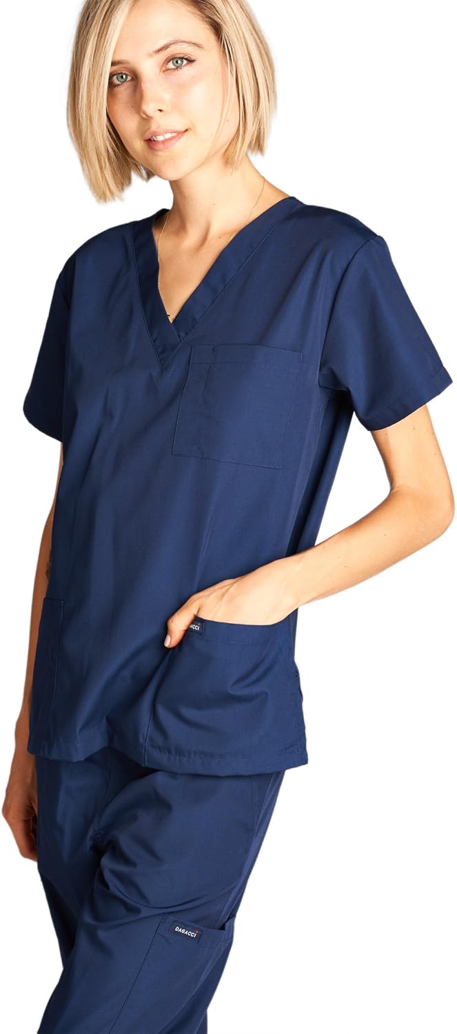 Dagacci Scrubs Medical Uniform Women and Man Scrubs Set Medical Scrubs Top and Pants: Medical Scrubs Apparel Sets: Clothing, Shoes & Jewelry