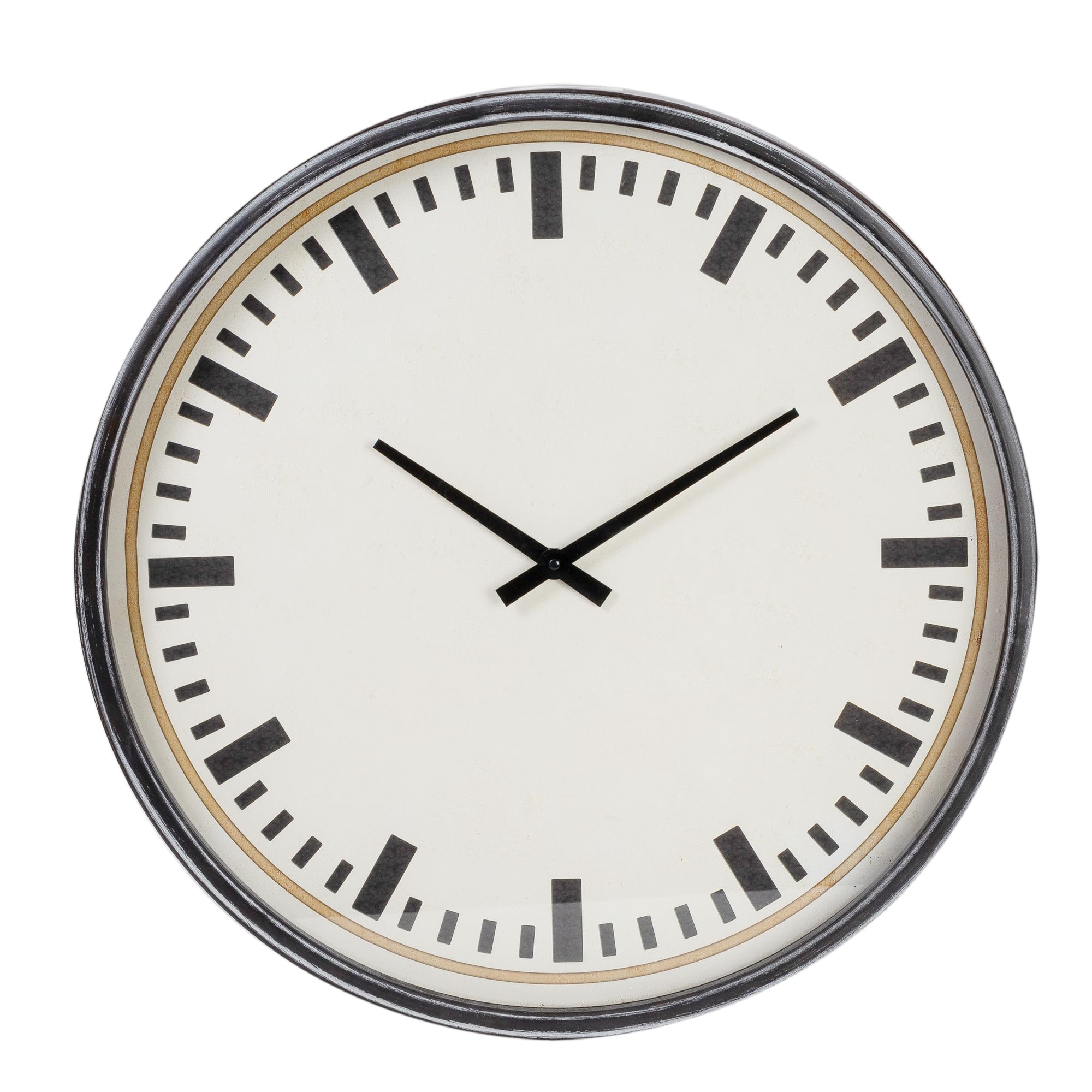 Photo 1 of *NEEDS BATTERIES **Kiera Grace Wall Clock, 23.5 Inch, Simard Large Distressed Black Wall Clocks Battery Operated, Industrial Vintage Farmhouse Decor for Living Room, Kitchen, Bathroom 23.5" Distressed Black