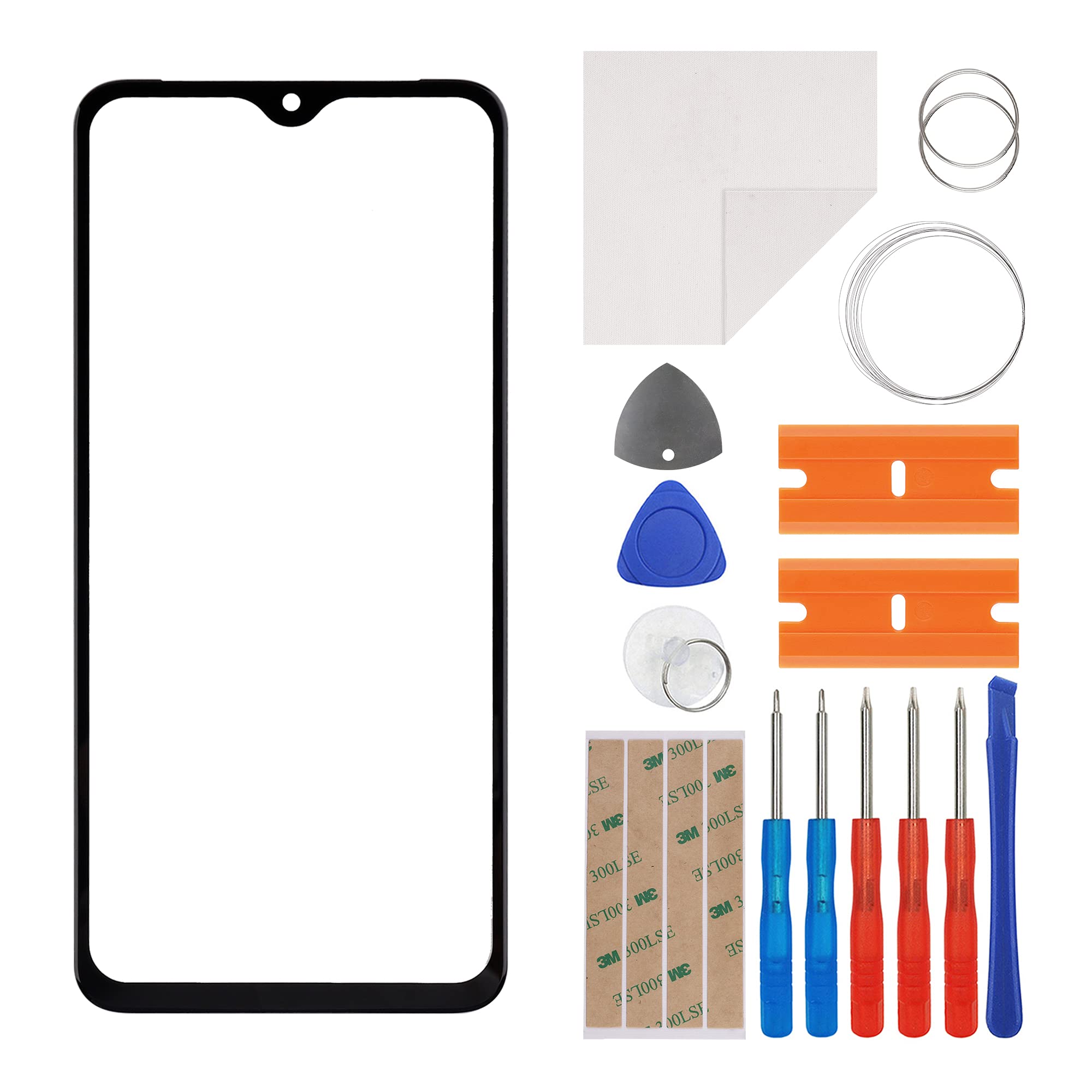 E-yiiviil Front Glass Outer Screen Lens Replacement Compatible with Oneplus 7 1+7 5.9 inch with Tools(No Display and Touch digitizer)