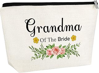 Grandma of the Bride Gift Grandmother Gift from Granddaughter Makeup Bag Grandma Birthday Gift Cosmetic Bag Wedding Dinner Gift for Grandmother Retirement Christmas Gift Travel Makeup Pouch