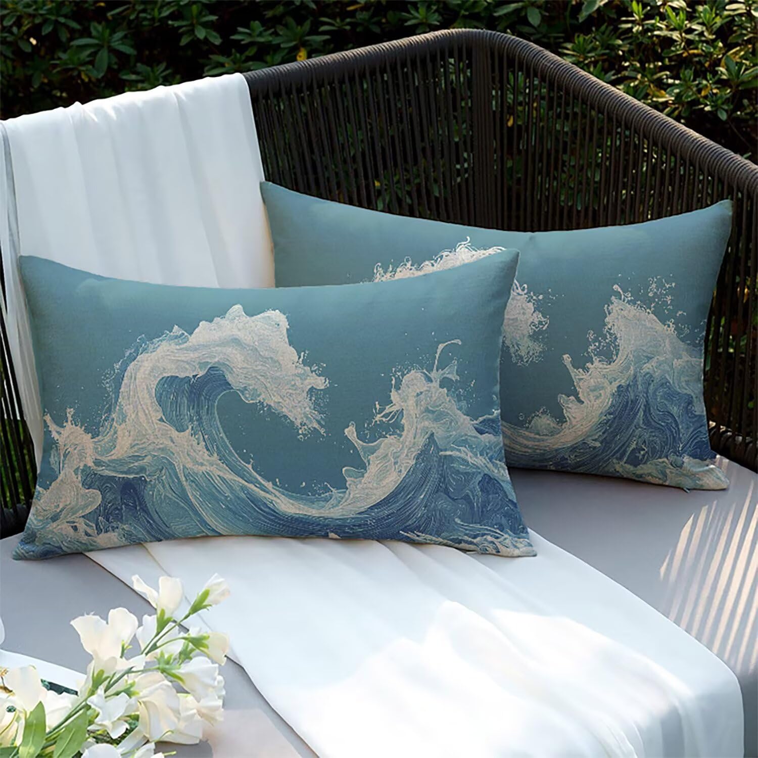 Housses de coussin étanches 60x40cm contre la pluie pour protéger vos canapés de jardin