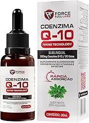 Coenzima Coq Q10 em gotas liquida 200mg Nano Vegan 30ml, Force Full Labz