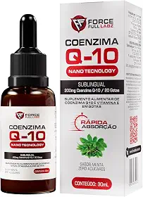 Coenzima Coq Q10 em gotas liquida 200mg Nano Vegan 30ml, Force Full Labz