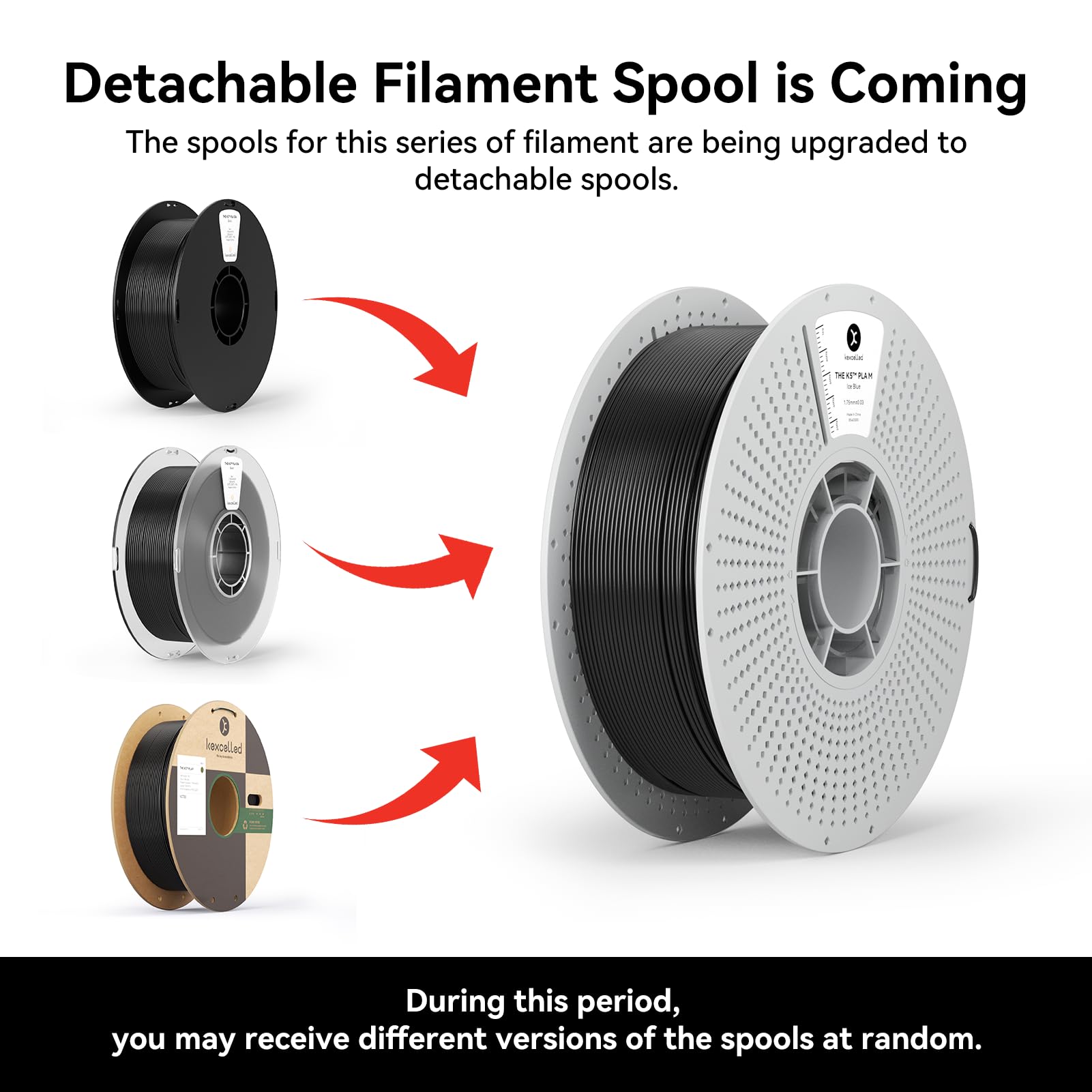 KEXCELLED Filamento PLA metálico de 1.75 mm, filamento de metal azul claro para impresora 3D, superficie brillante de metal sedoso, precisión dimensional +/- 0.03 mm, carrete de cartón de 1 kg para la