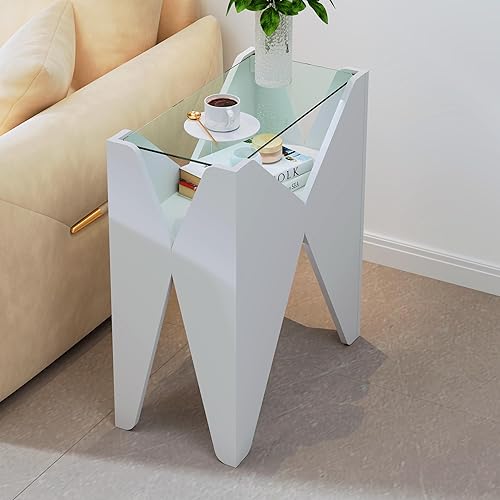 Mesa consola de madera maciza, mesa de entrada estrecha con estante de almacenamiento, estantes modernos para sofá, mesas de entrada pequeñas para