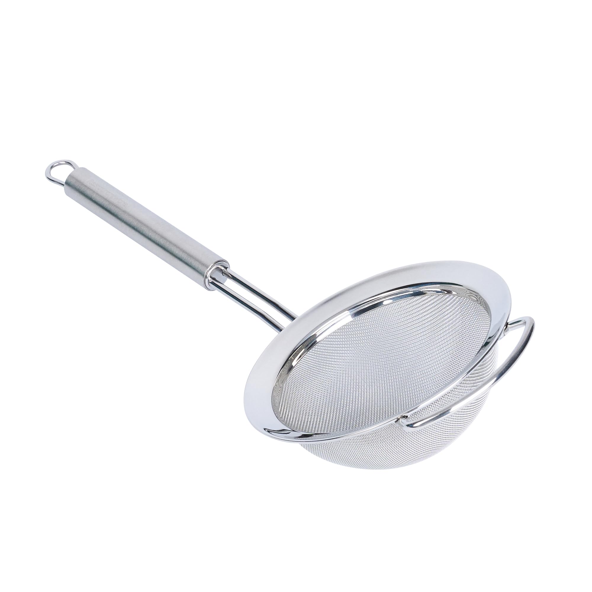 Restaurantware - Tamiz de malla estándar alemán de 4.7 pulgadas, 1 colador de malla fina con asa, tamiz ultra duradero, apto para lavavajillas, colador de alimentos de acero inoxidable, para arroz,