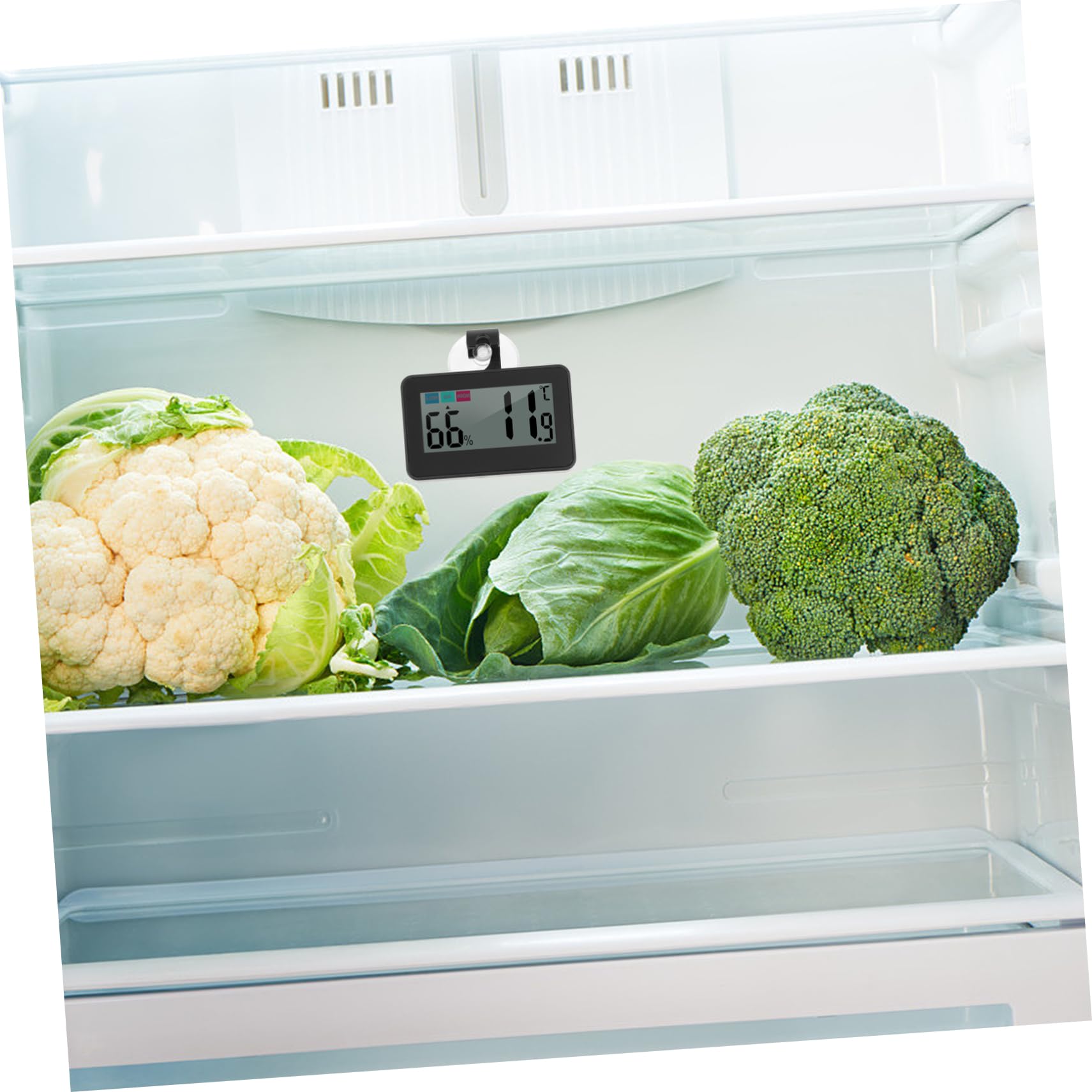 TOPBATHY 3piezas Higrometro Digital Refrigerador Medidor De y Diseño Magnético Gancho Para