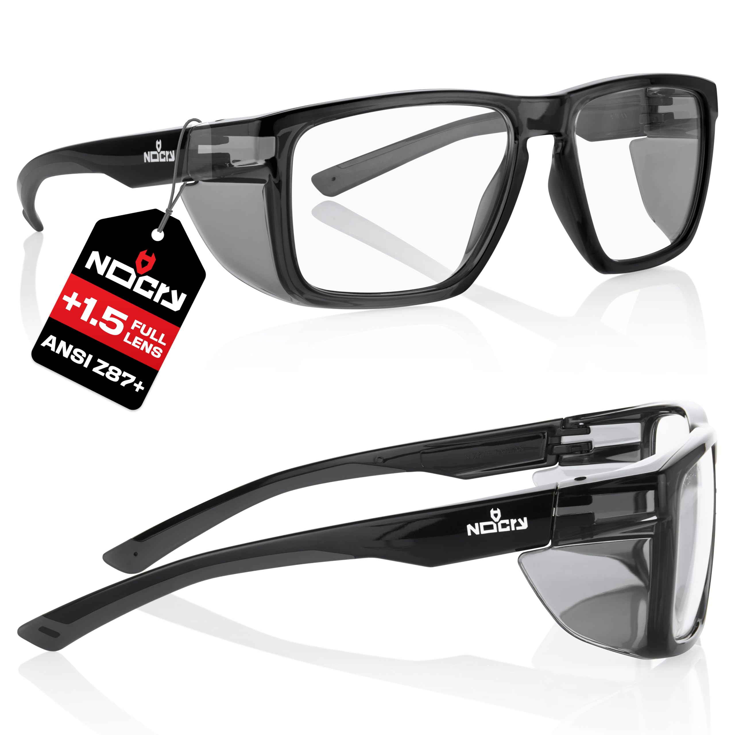 Amazon.com: NoCry ANSI Z87.1 Safety Glasses with Readers 1.5 with