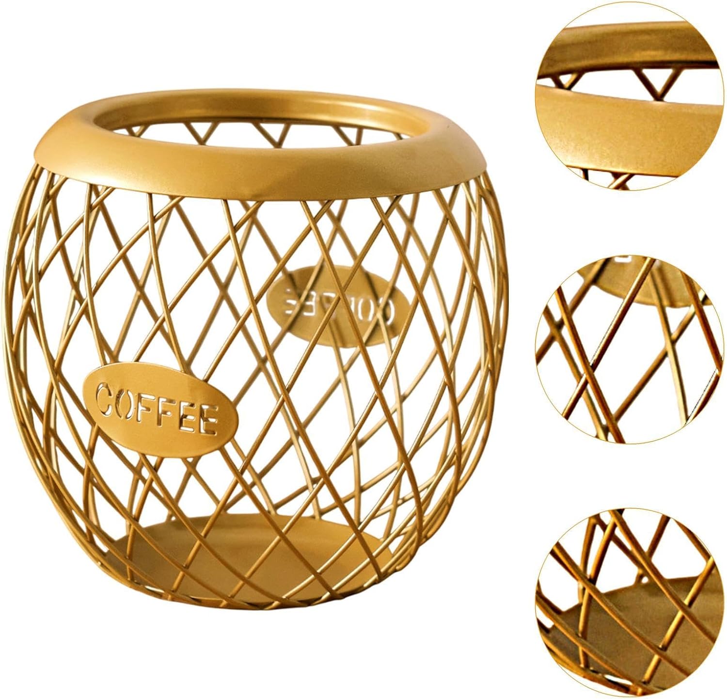 Coffee Capsule Holder for Espresso And Storage Gold(Gold)
