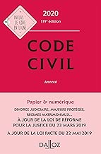 Download Code civil 2020, annoté - 119e éd. PDF