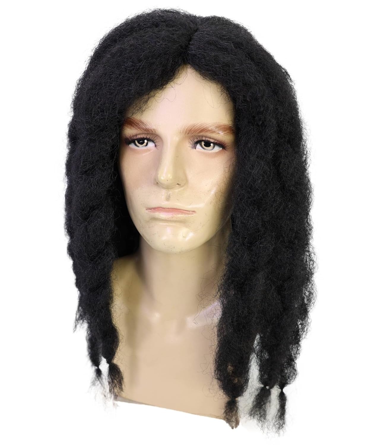 Adult Men's Famous Singer Dreadlock Wig | Synthetic Hair Costume for Hip-Hop, Halloween, Cosplay & Parties - Black