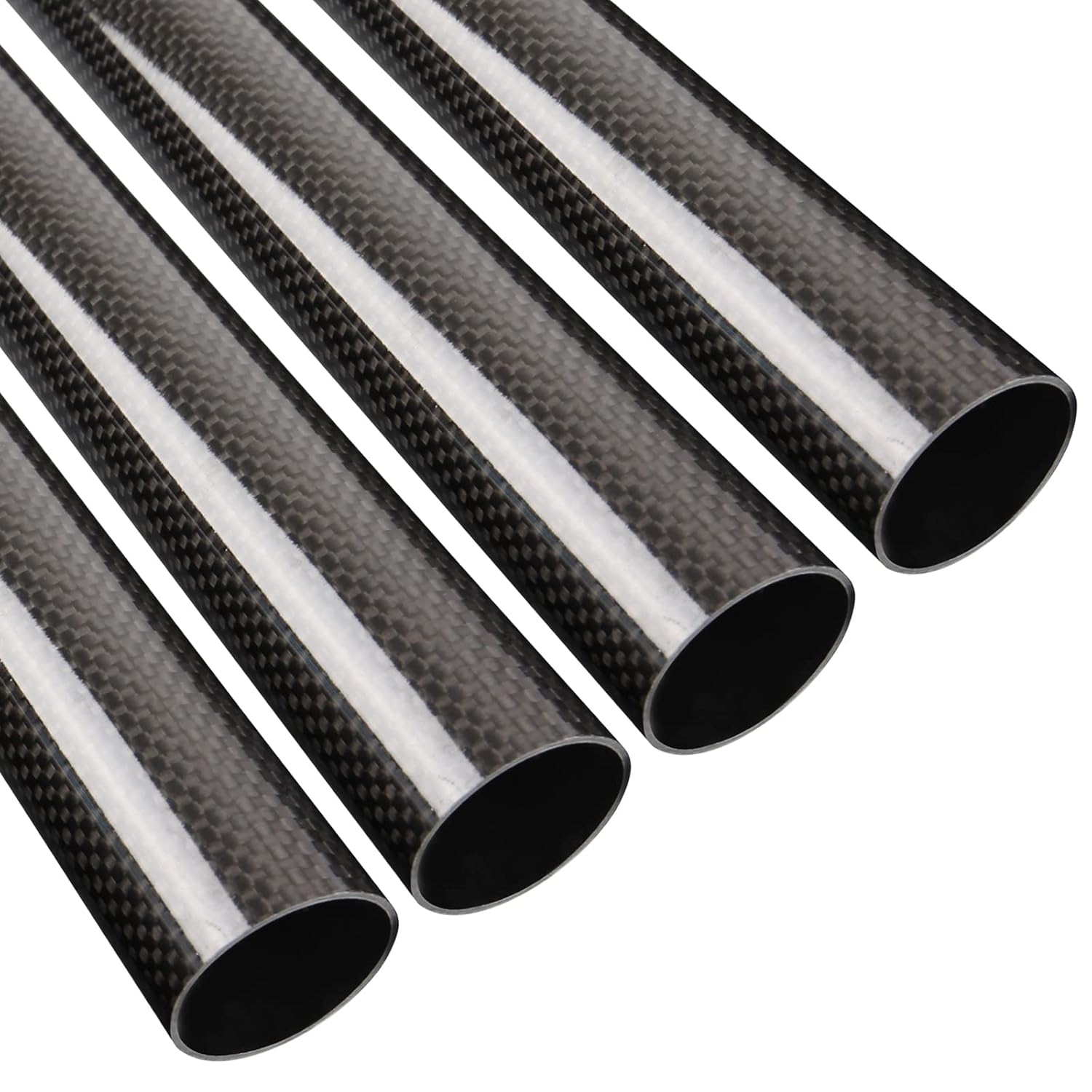 500mm (19.6 inches) 37mm x 40mm x 500mm Carbon Fiber Tubes Glossy Surface 3K Roll Wrapped 100% Pure for Quadcopter Multicopter (4PCS) ...