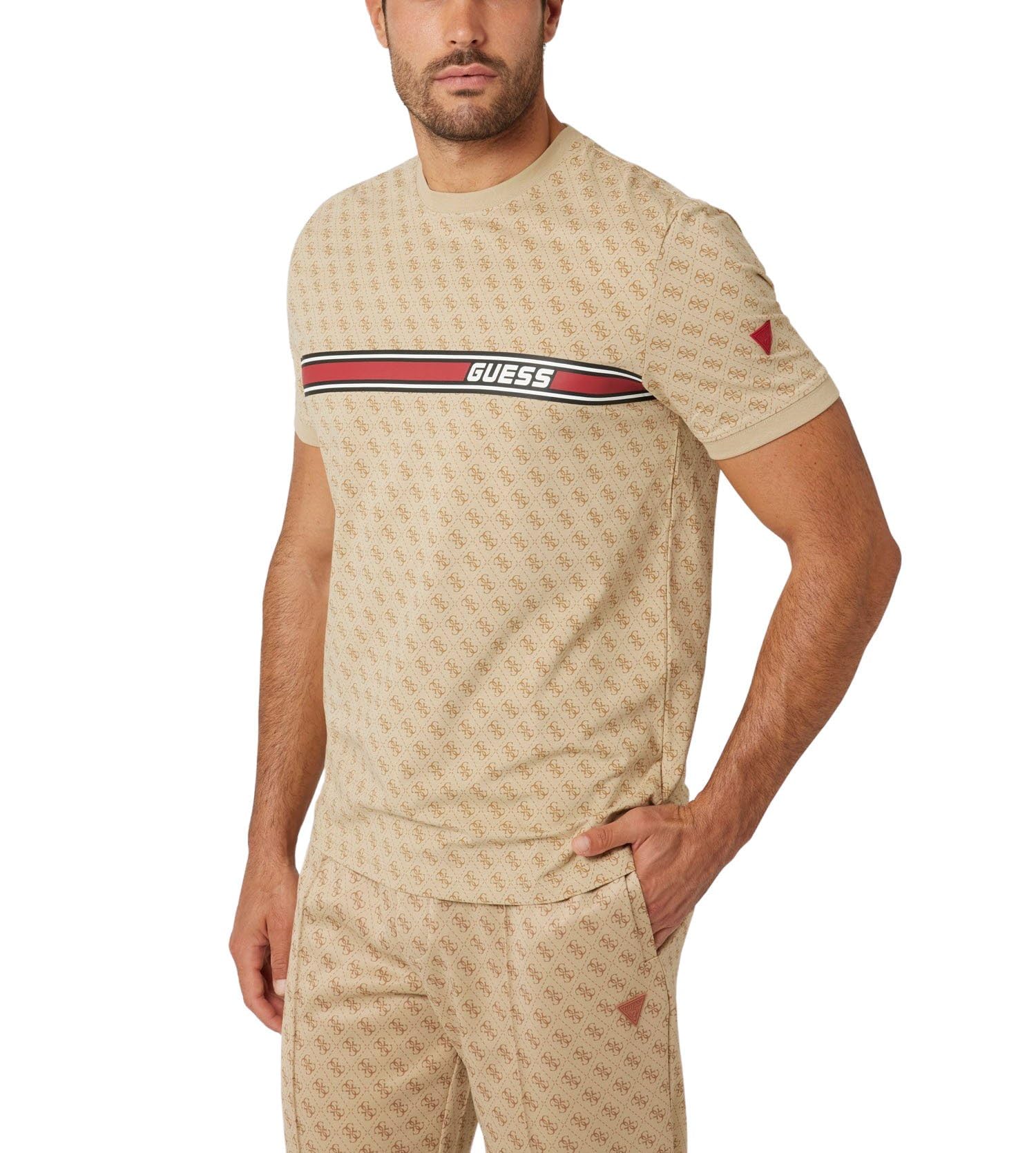 Guess Men's Beige T-Shirt Jamey