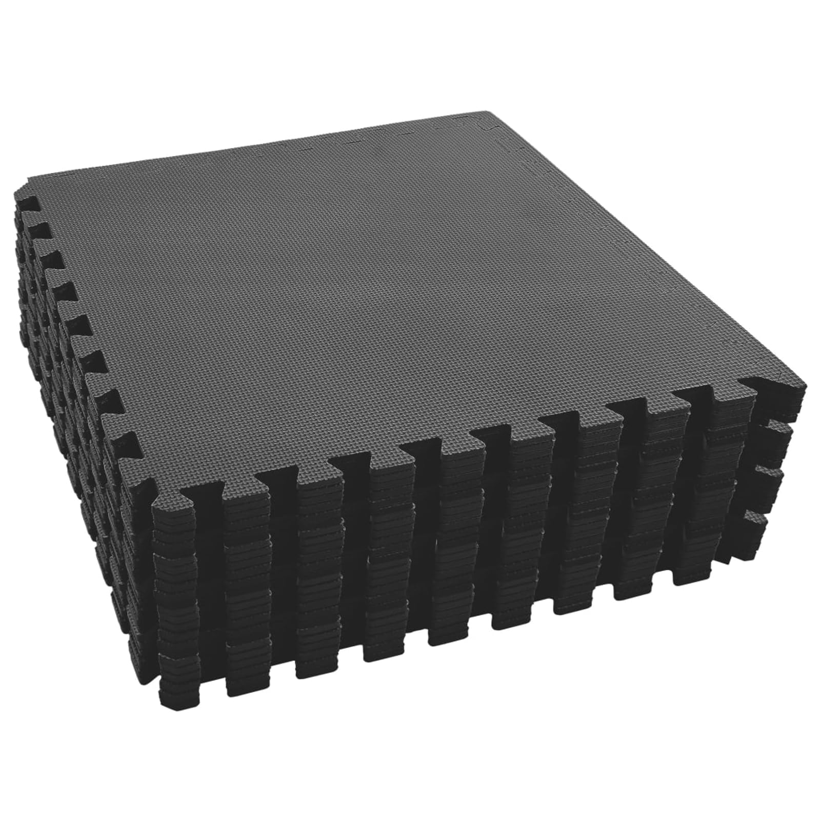 Tidyard Alfombra de Ejercicio Puzzle Suave - 24 Piezas, Antideslizante, Impermeable, 60x60x1 cm, Negro Modelo XPYFXLYD-92463ES