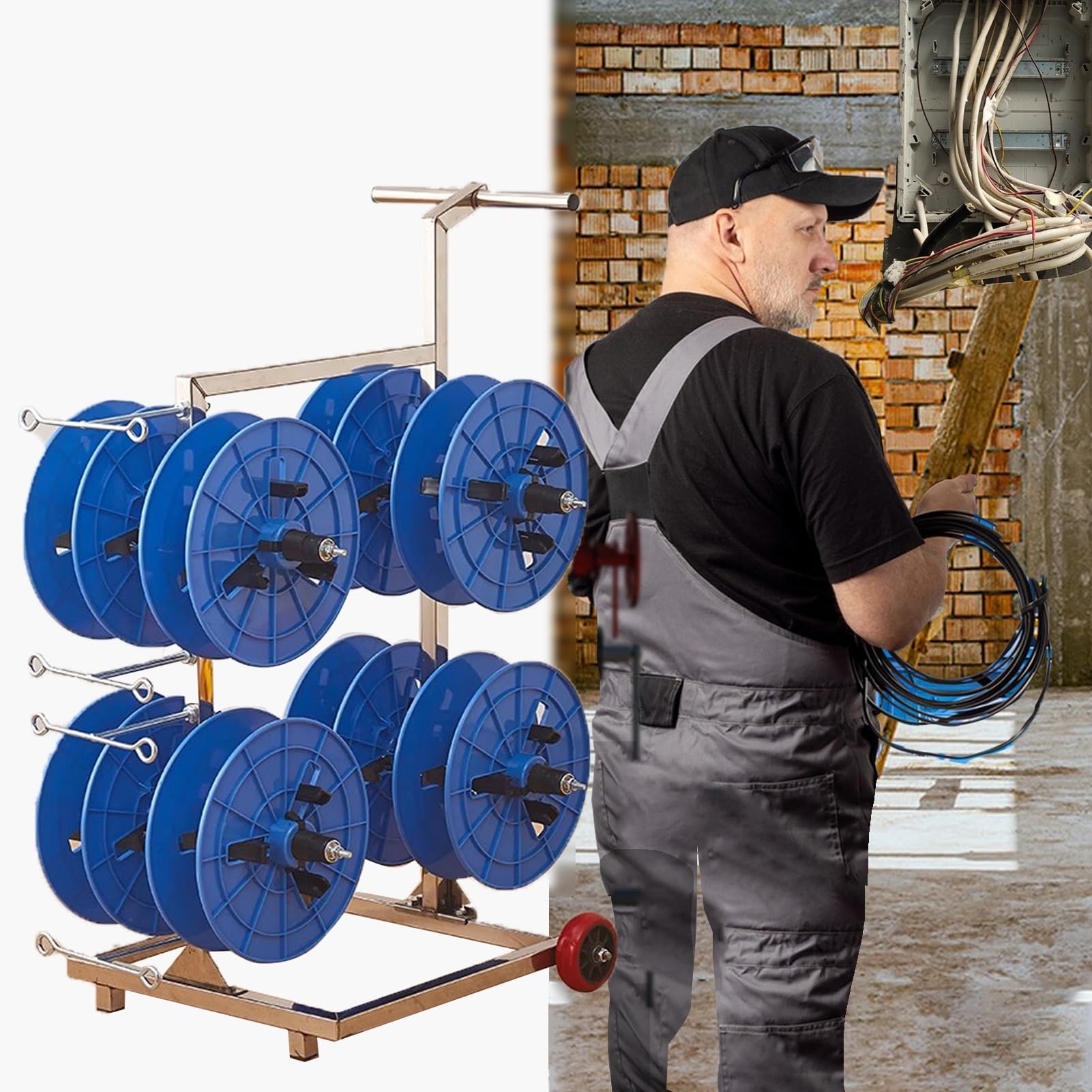 Portacavi da Pavimento Le Cable Ment - opzioni di Bobina Versatili, Adatto a Vari spazi di Lavoro, Design Robusto per un'efficiente conservazione dei Cavi e Un Facile Accesso.