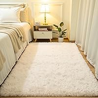 Vista 45 de Alfombras Softlife para dormitorio de 4x5.3 pies, alfombra de área púrpura para sala de estar, alfombras peludas súper suaves para dormitorio