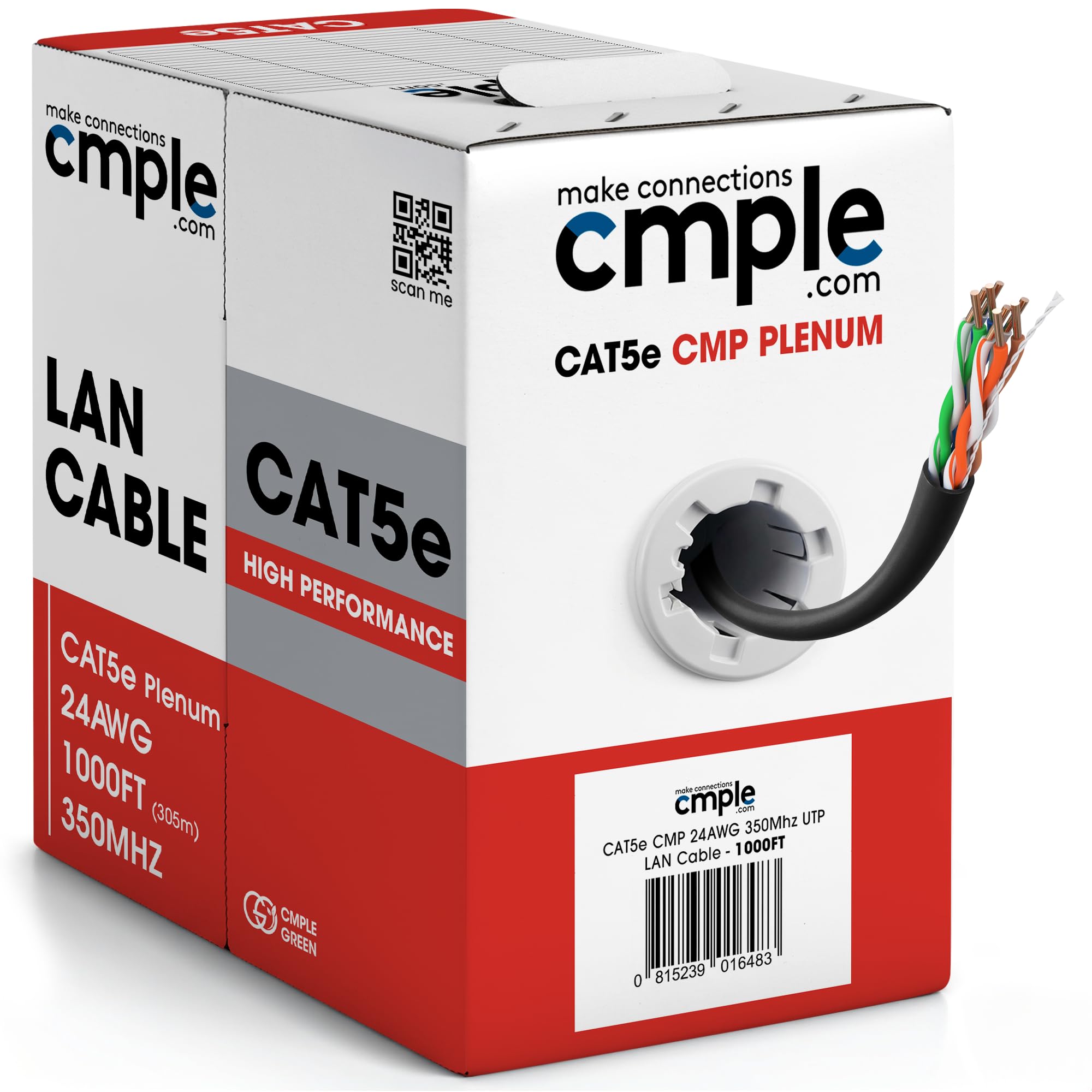 ネット　７ｍ×５，４ｍ Cmple - Cat5e Plenum Cable 1000ft, CMP, Black, 350MHz Gigabit