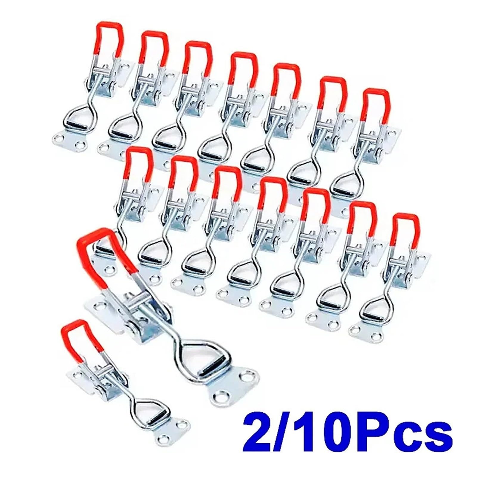 2/10 pezzi chiusura a morsetto regolabile a scatto resistente capacità di tenuta tirare for scatola degli attrezzi maschera coperchio ca(10pcs)