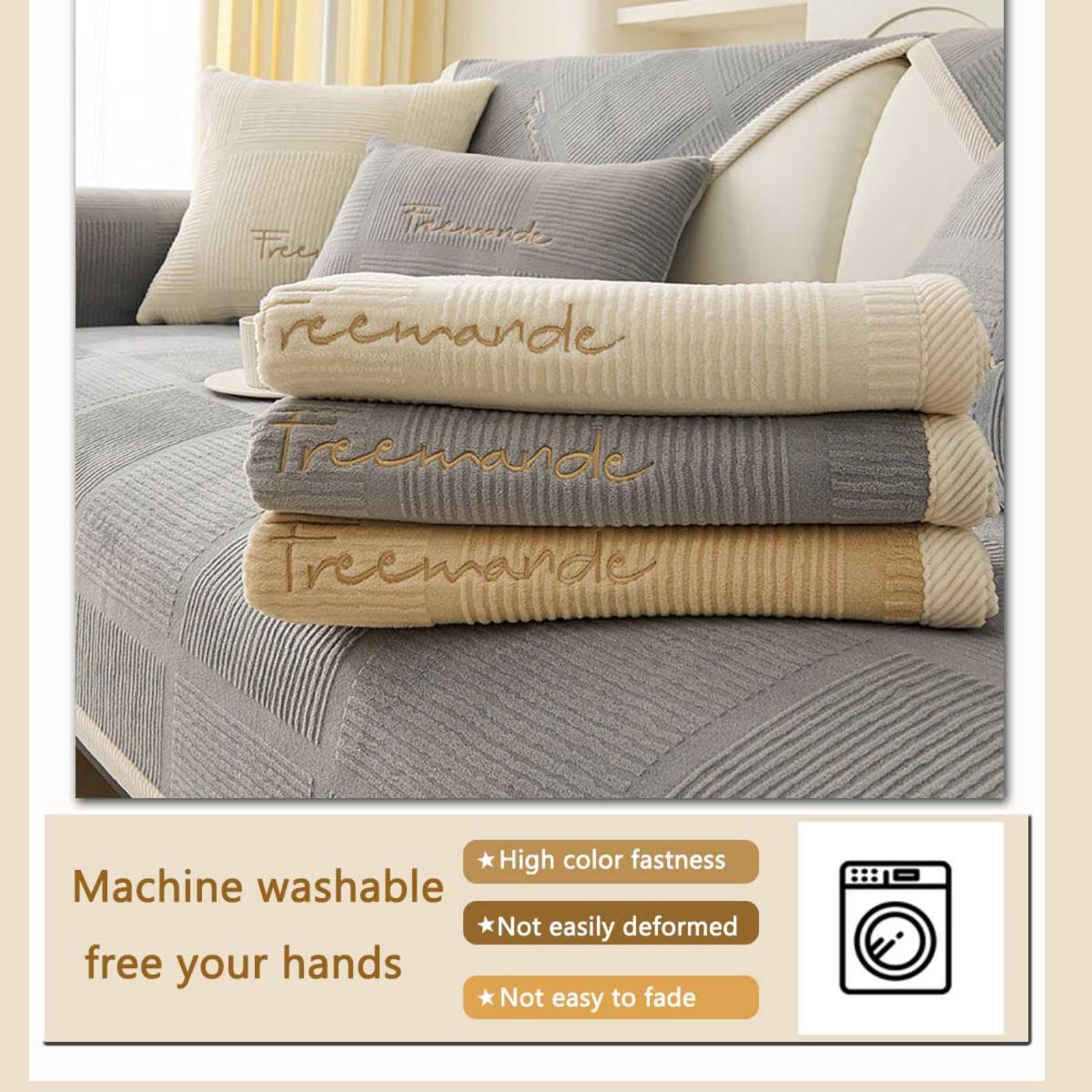 Housse De Canapé Imperméable Universelle YSZBD - Taille 90x180 Cm, Velours Teddy, Anti-taches, Pour Chiens/chats - 6