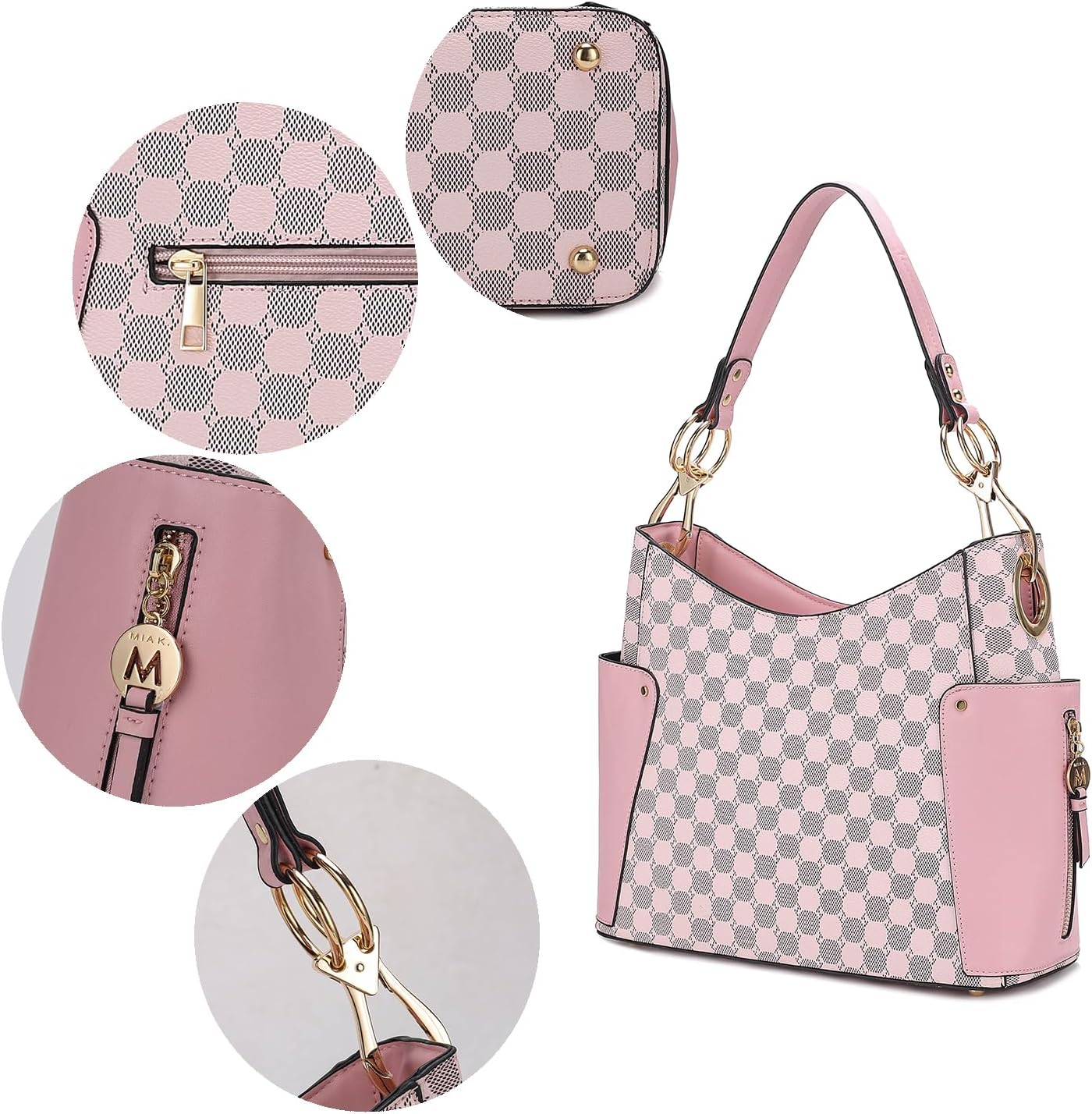 Orange Hobo Shoulder Bag & Wallet Set by MKF Collection - Image 7