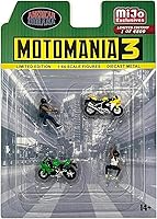 Vista 1 de American Diorama Motomania AD-76499 - Juego de figuras metálicas de 3 pulgadas (2 figuras + 2 motocicletas)