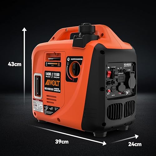 Vista 48 de AIVOLT Generador inversor súper silencioso de 1600 W, generador portátil de gas ultraligero para camping y uso doméstico, cumple con la EPA