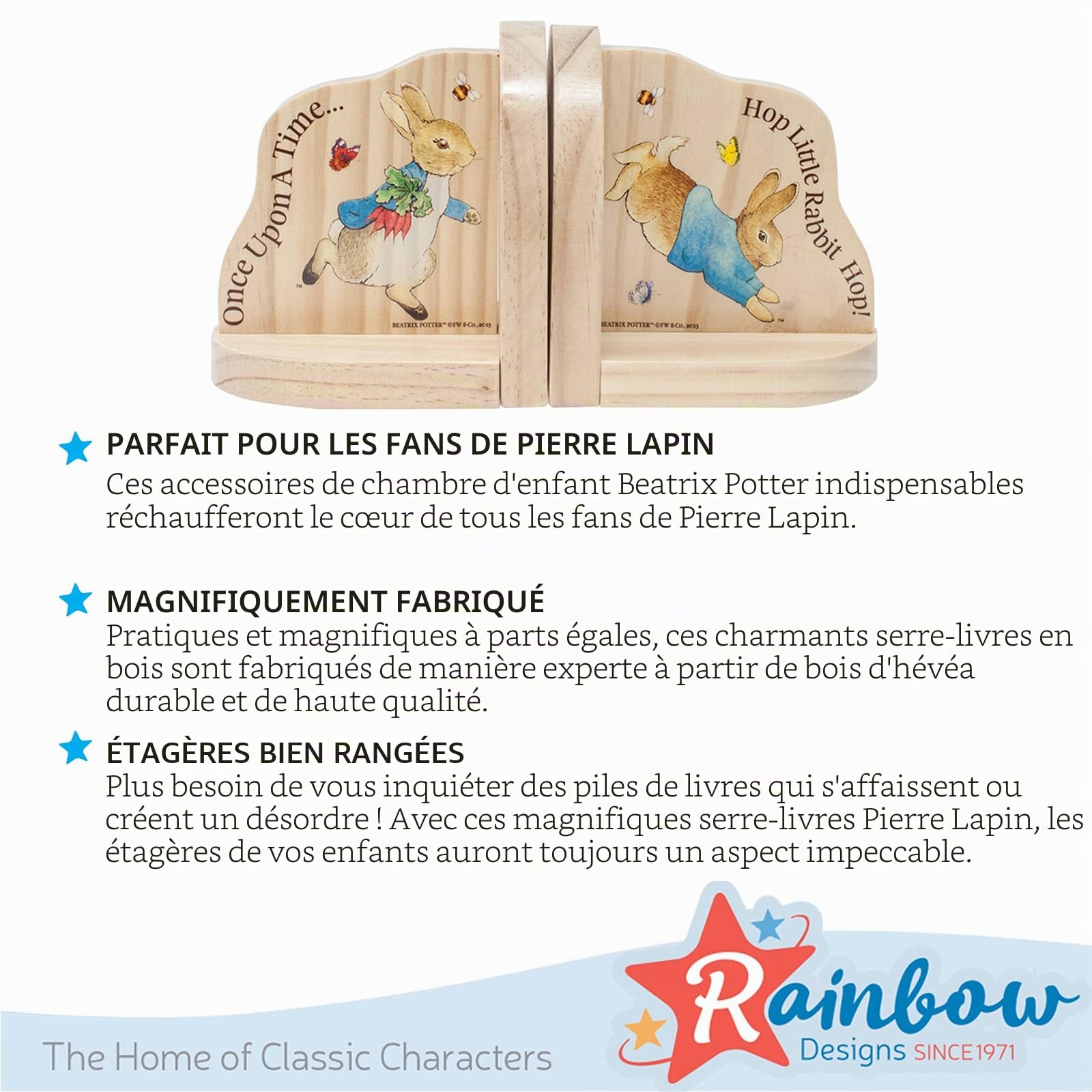 Serres-Livres Officiels Pierre Lapin de Beatrix Potter pour Chambre d'enfant, pour bébés et Tout-Petits