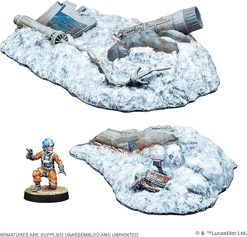 Miniatura 5 de Star Wars: Legion Crashed X-Wing Battlefield Expansion - ¡Mejora tu campo de batalla! Juego de estrategia de miniaturas de mesa para niños y