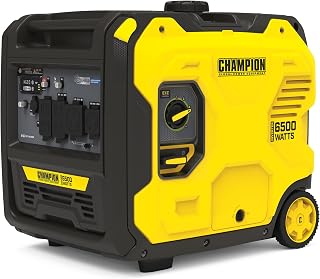 Champion 6500W RV Ready Inverter Generator - Quiet 64dB, 15Hr Runtime, CO Shield, Clean Power