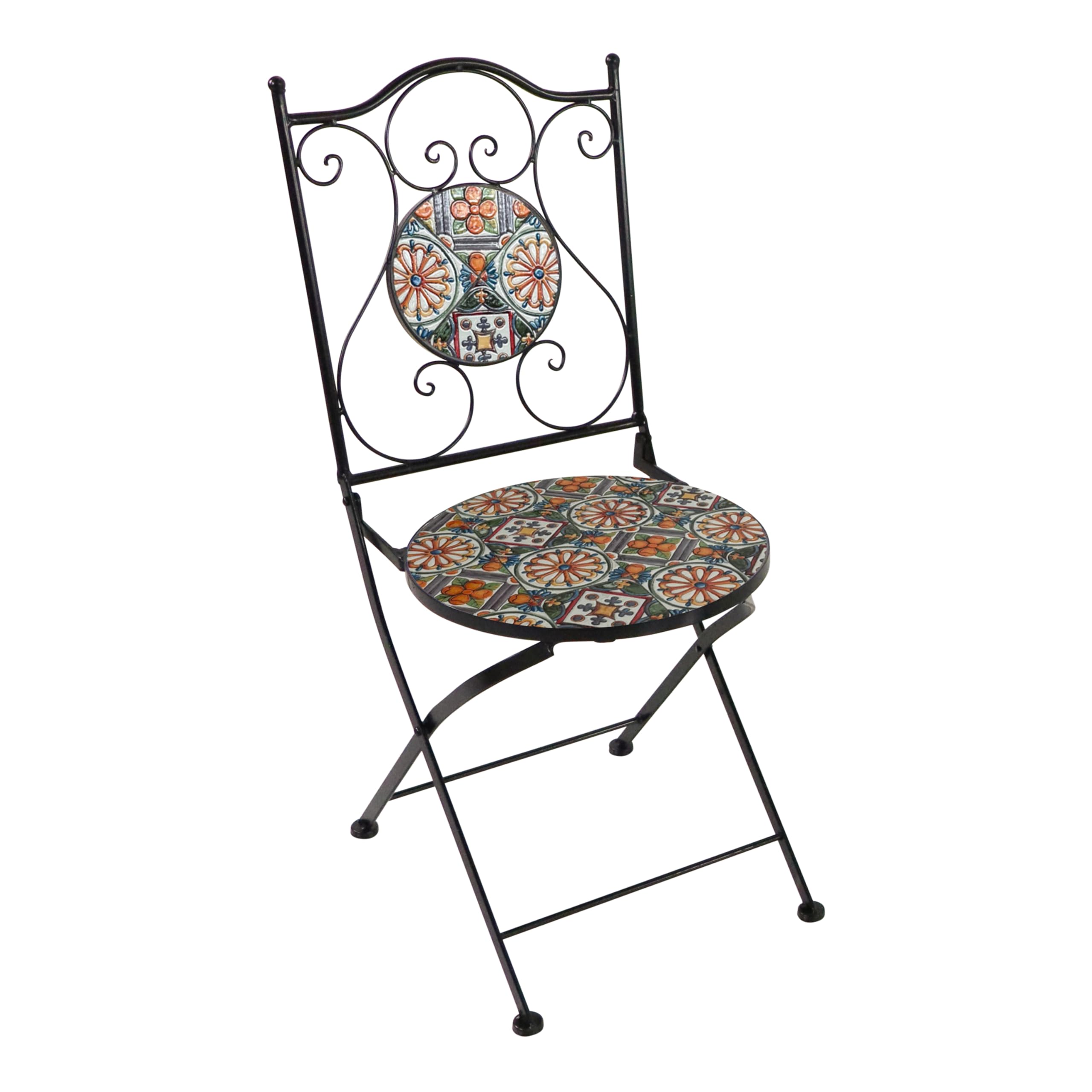 AXI Amelie Mesa y sillas Terraza, 2 Sillas 1 Mesa, Conjunto Mesa y Sillas Jardin Mosaico Casa del Sol - Conjunto Mesa y Sillas Terraza, Mesa y Sillas Exterior Mosaico para Jardin/Balcon/Terraza.