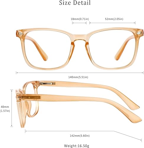 Miniatura 10 de LifeArt - 2 pares de anteojos de bloqueo de luz azul con bisagra de resorte antifatiga anteojos de lectura para ordenador gafas de juegos gafas de