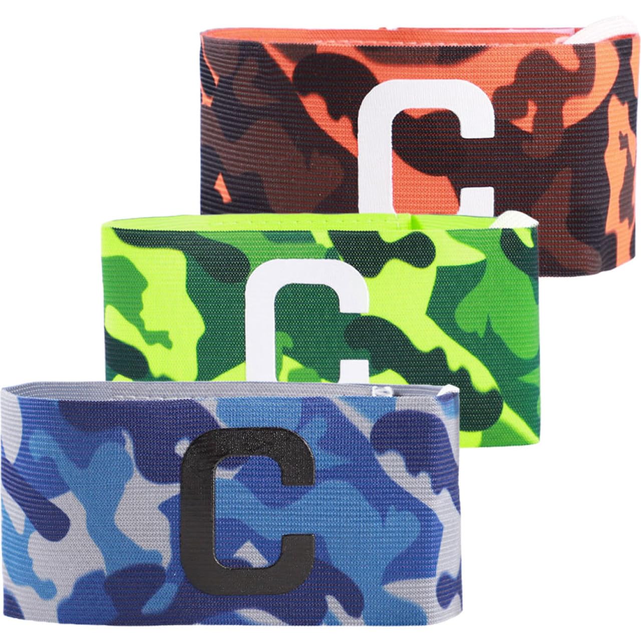 BESPORTBLE 15pezzi Fasce Sportive Regolabili Nylon Da Bracciali Per Calcio Con Alta Visibilità Per Team Sportivi Camo Camo Arancione
