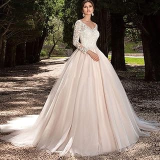 Stylish Simplicity Wedding Dress A-Line Tulle Stylish Simplicity Wedding Dress V-Neck Long-Sleeved Lace Applique Off-The-Shoulder Stylish Simplicity Wedding Dress Stylish Simplicity Wedding Dresses f