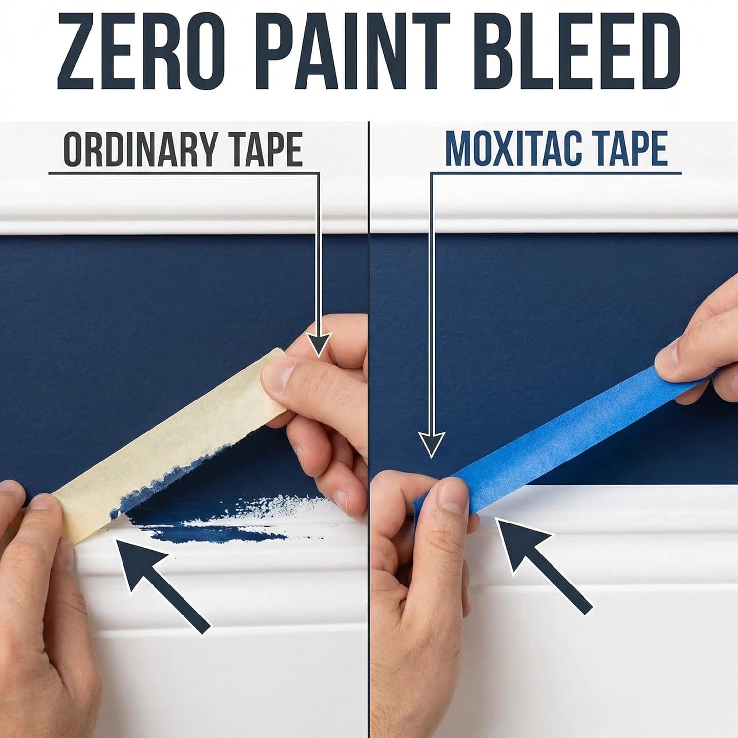 Blue Painters Tape 9 Rolls Bulk Pack 0.94 Inch x 60 Yards No Paint Bleed, Residue-Free Masking Tape for Professional Painting, Wall Application & DIY Crafts