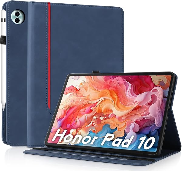 AsWant Custodia per Honor Pad 10 (2025) 12.1 Pollici, Ultra Sottile con Funzione Stand Slim PU Protettiva Honor Pad 10 Case, Blu - 1