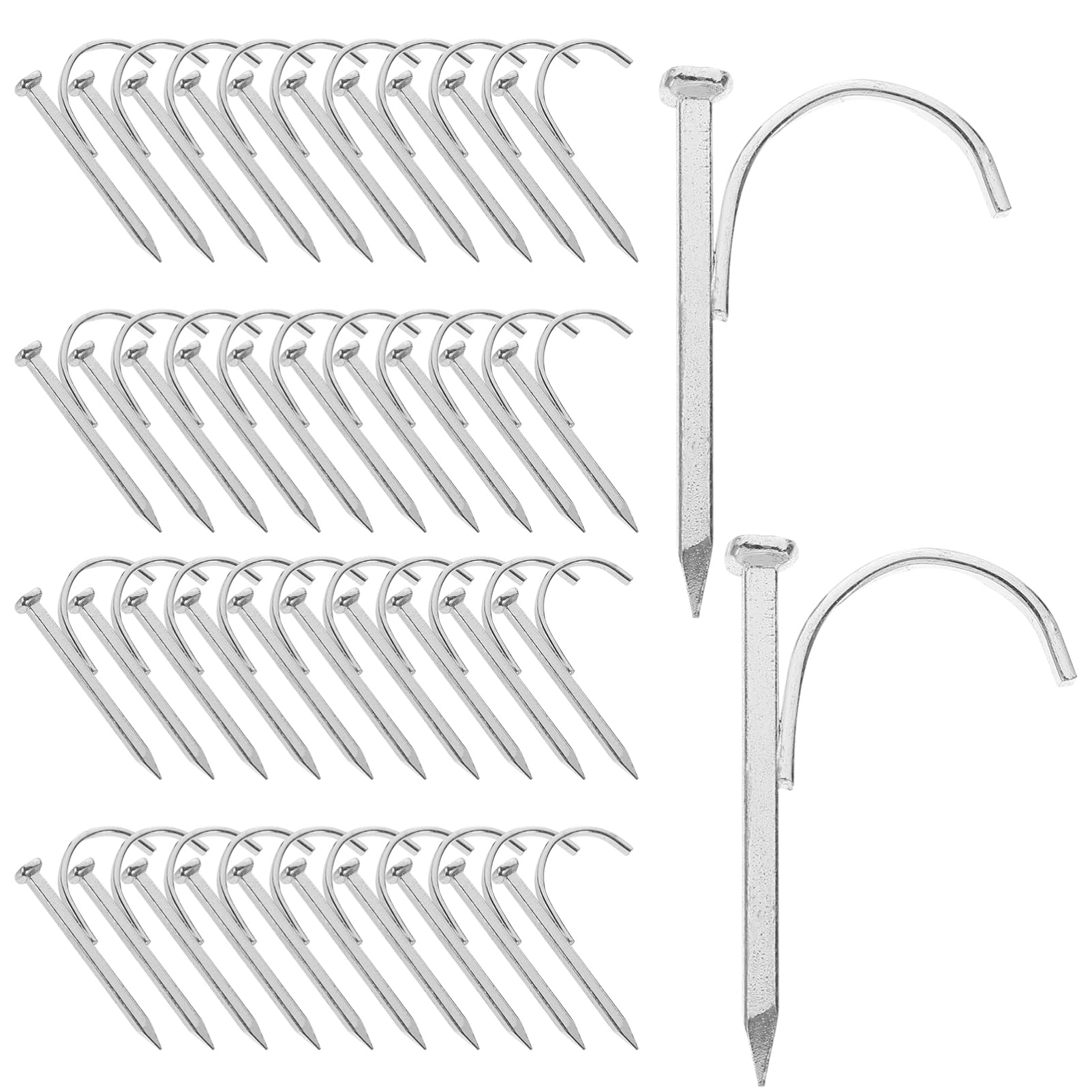 Fixing Clips J Hook Nail in Acciaio Inox 200 Pezzi per Tubi