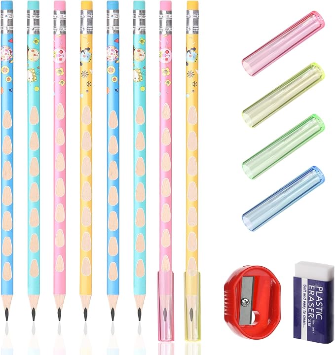 Gadpiparty 10 Stück Bleistiftkappen - Niedliche Silikon-Abdeckungen Für Schule & Büro