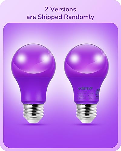 Miniatura 8 de EDISHINE Bombilla azul A19, bombilla LED azul E26, 9 W (equivalente a 60 W), luces azules al aire libre para decoración de Navidad, porche, jardín,