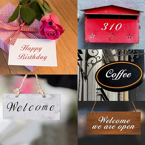 Miniatura 5 de Mossdecal 72 plantillas de letras de caligrafía de plástico reutilizable de 4 pulgadas, plantillas de símbolos de números, plantillas del alfabeto