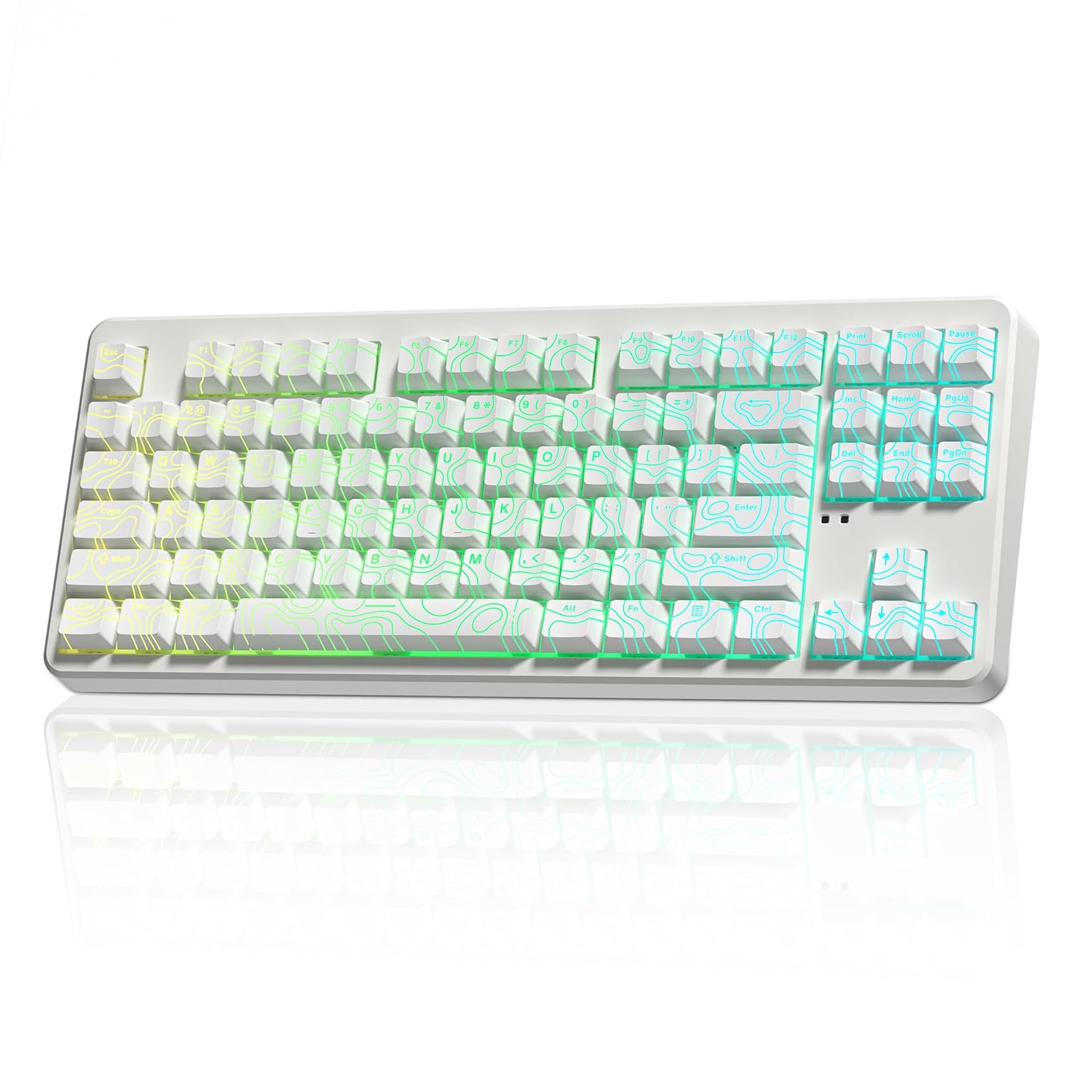 NX87 Military-Grade Wireless Mechanical Keyboard - 110-Day Battery Life Hot-Swappable Switches Triple Mode 5-Device Thock Sound RGB -