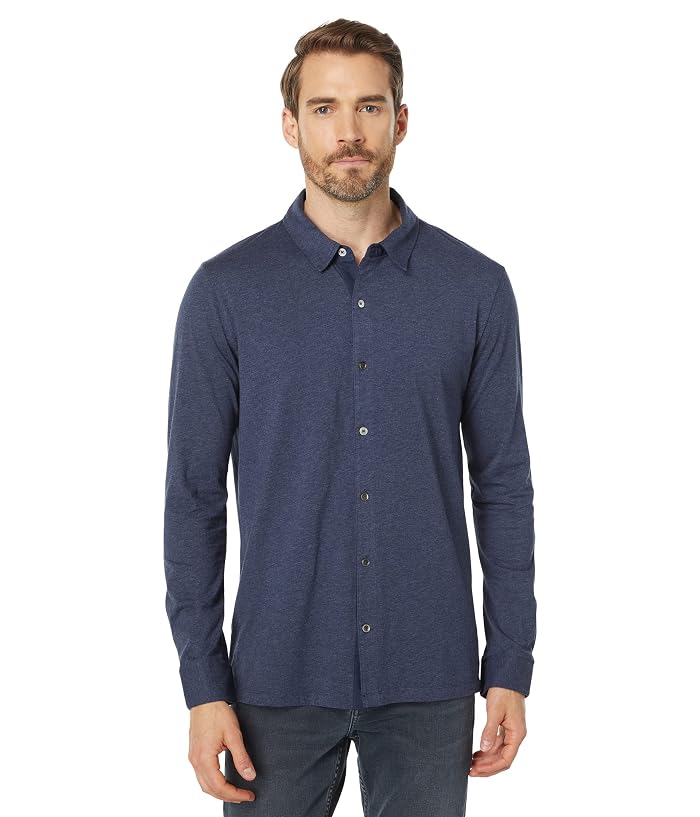 Mod-o-doc Super Fine Jersey Long Sleeve Button Front INTERNATIONAL SHIPPING