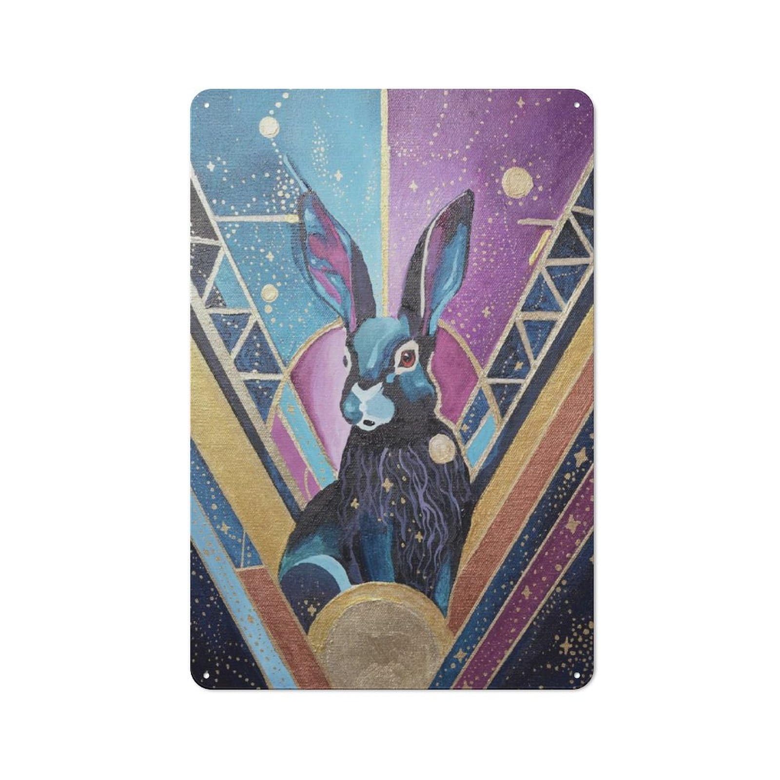 Junmoney Style-21 Eclipse Rabbit Vintage-Inspired Tin Sign 30X20cm For Garage Or Workshop, For Vintage Wall Decor Fans, For Metal Sign Collectors